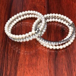 FREE with purchase. Two Pearl Bracelets
